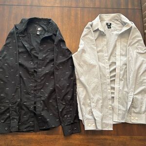 Two h&m long sleeve collar button down shirts